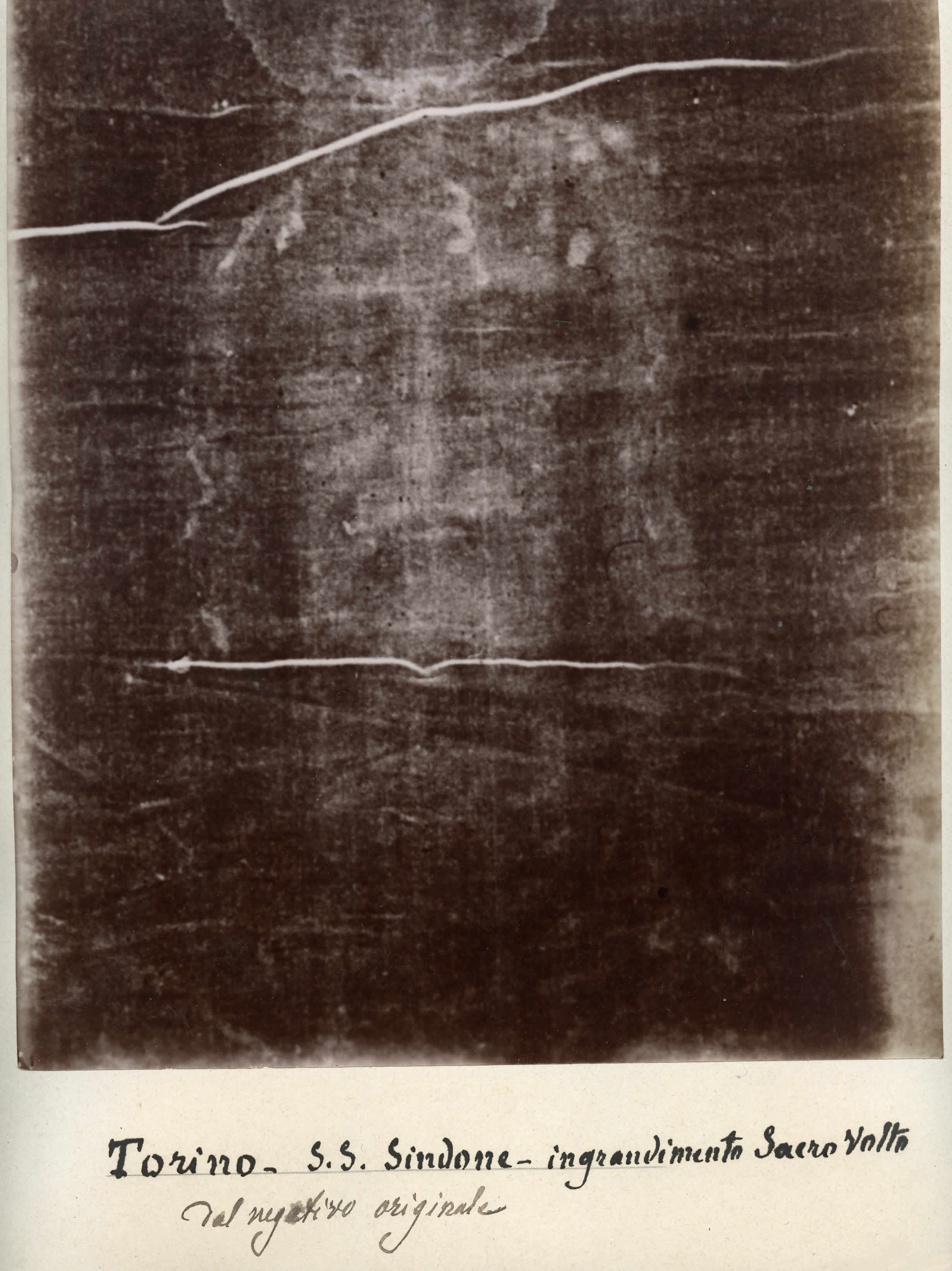 Secondo Pia's 1898 photographic negative of the Shroud of Turin as a later digital exhibition print