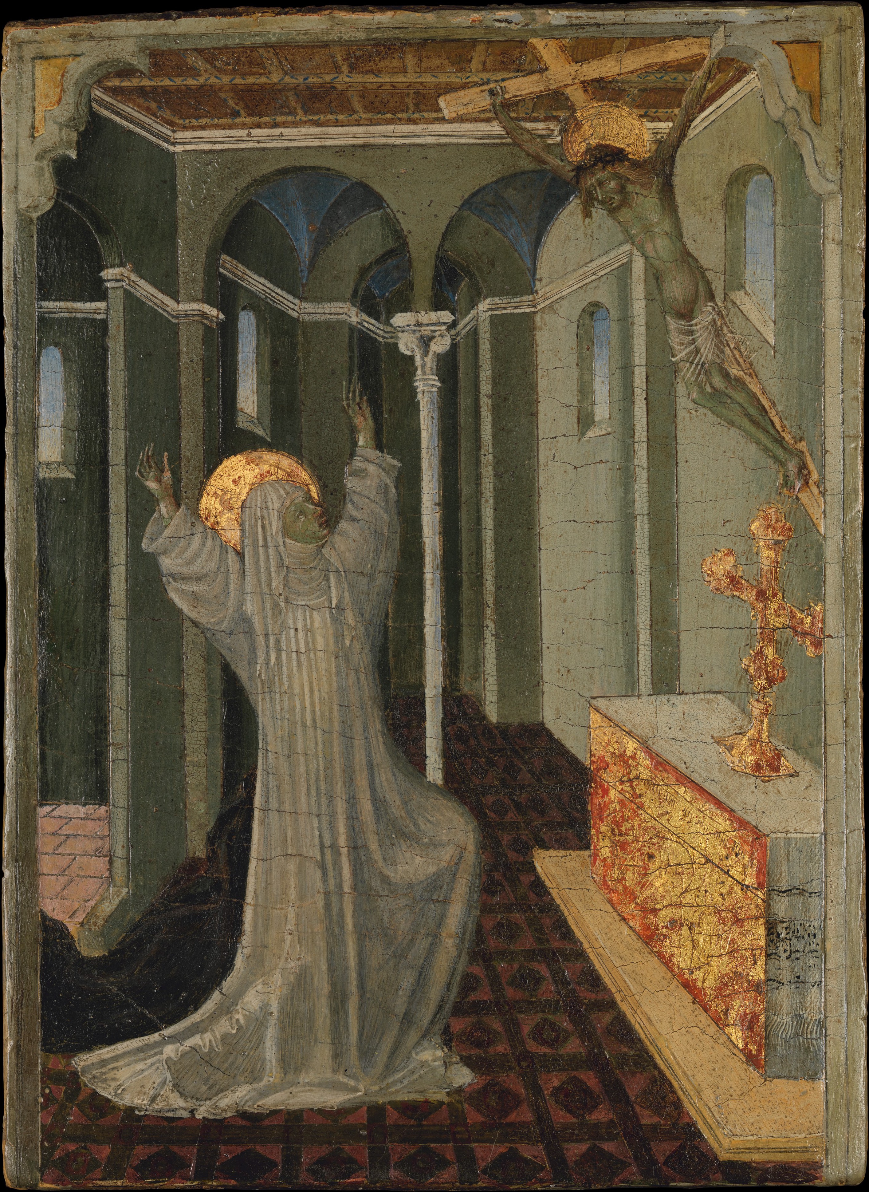 Giovanni di Paolo's posthumous panel of Saint Catherine of Siena receiving the stigmata