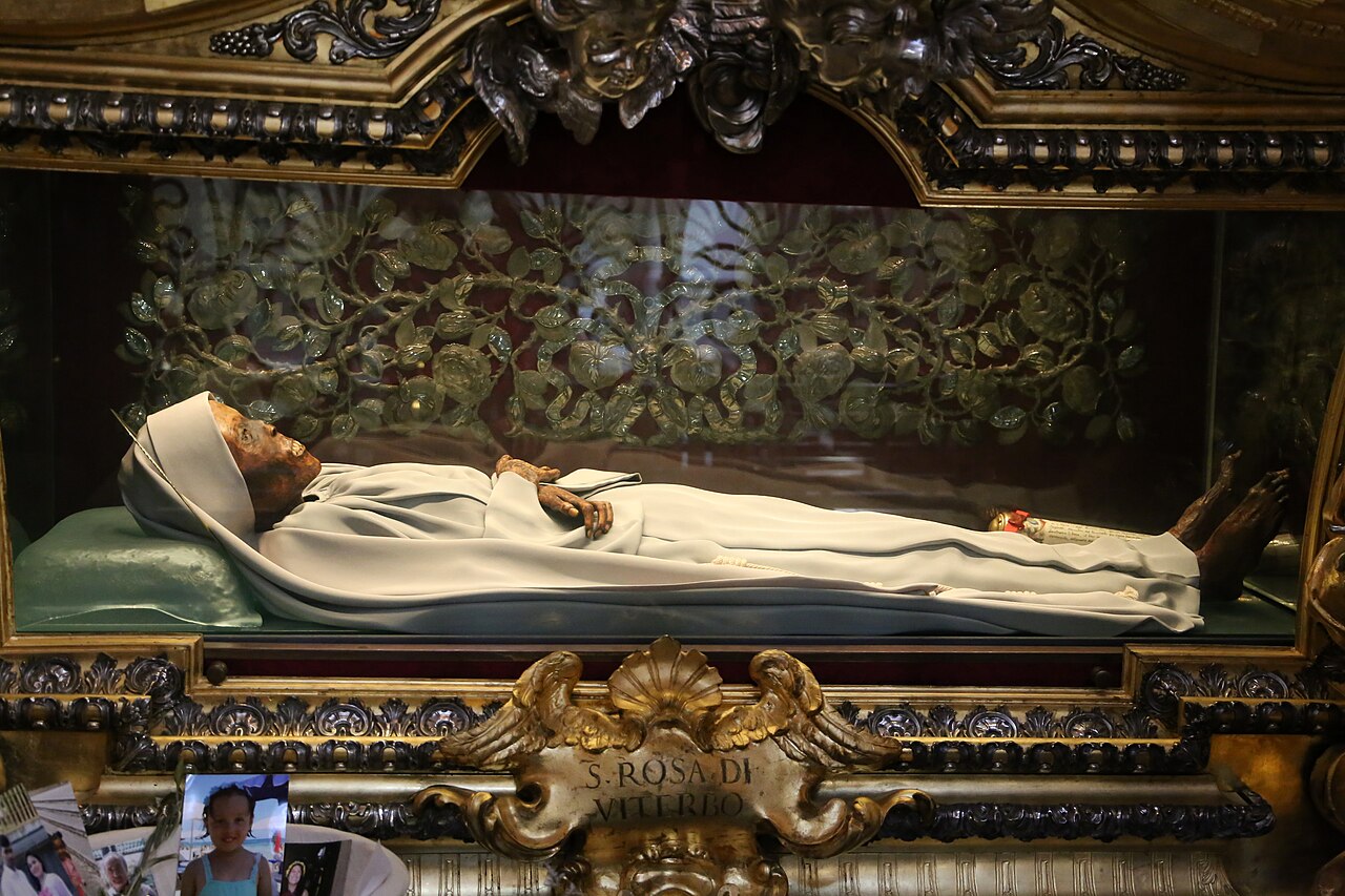 The reliquary identified as Rose of Viterbo’s in her Viterbo sanctuary