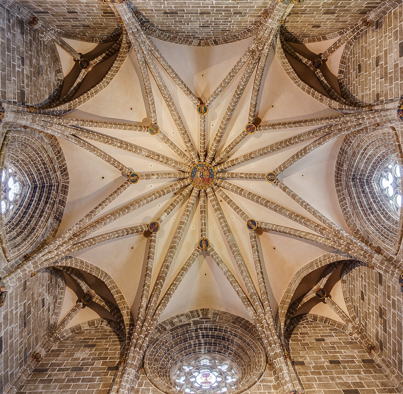 The ribbed vault of the Holy Chalice Chapel at Valencia Cathedral