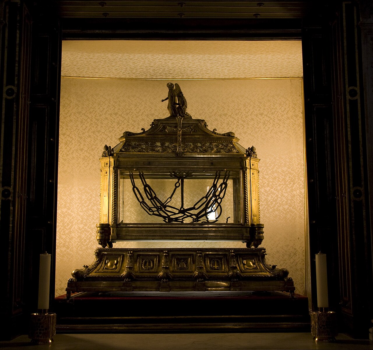 The display reliquary for the chains at San Pietro in Vincoli in Rome