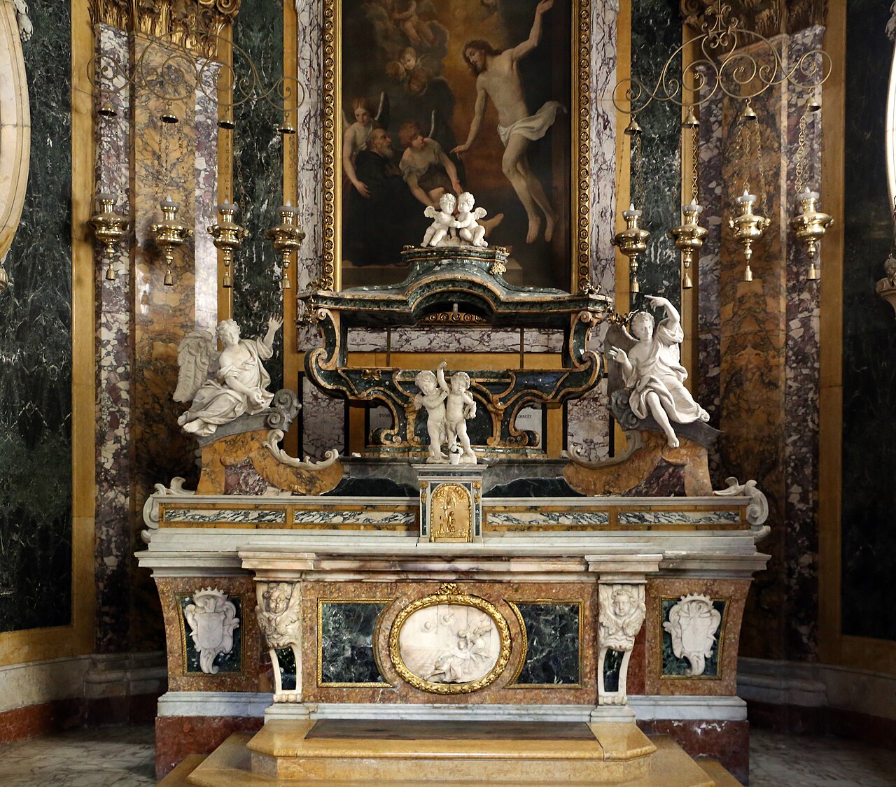 The historic altar in Peregrine Laziosi’s chapel in Forlì