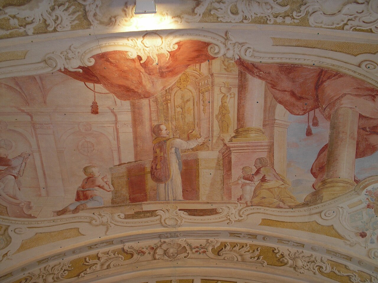 An eighteenth-century fresco by Michael Peck in the Holy Cross Chapel at Batthyány Castle, Ludbreg