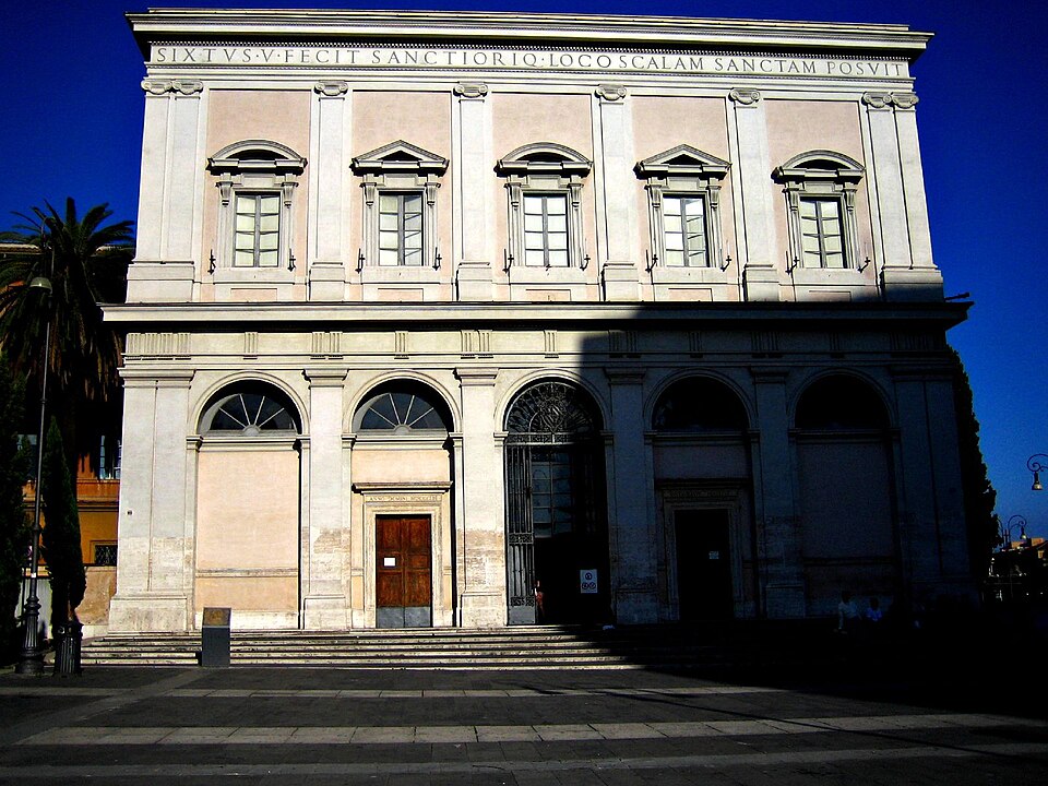 The building containing the Holy Stairs in Rome, viewed from Piazza San Giovanni
