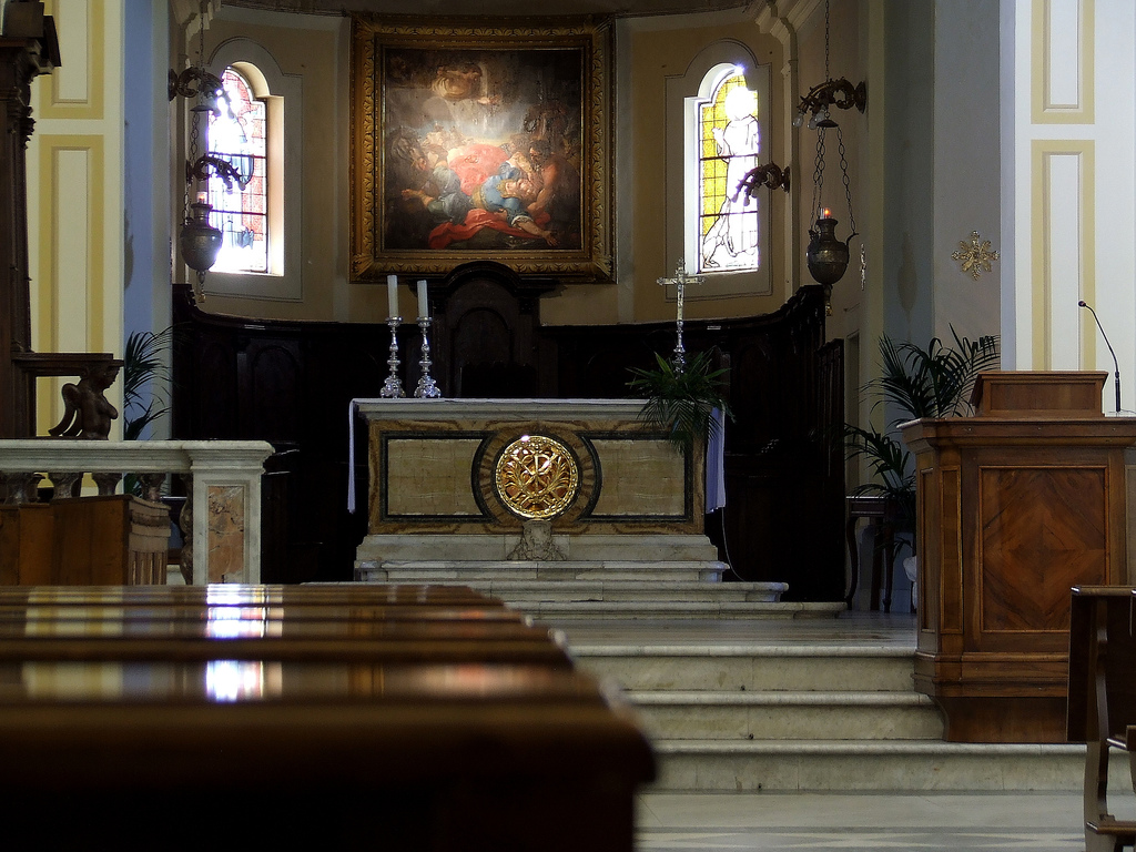 Interior of the Co-Cathedral of Saint Paul in Alatri
