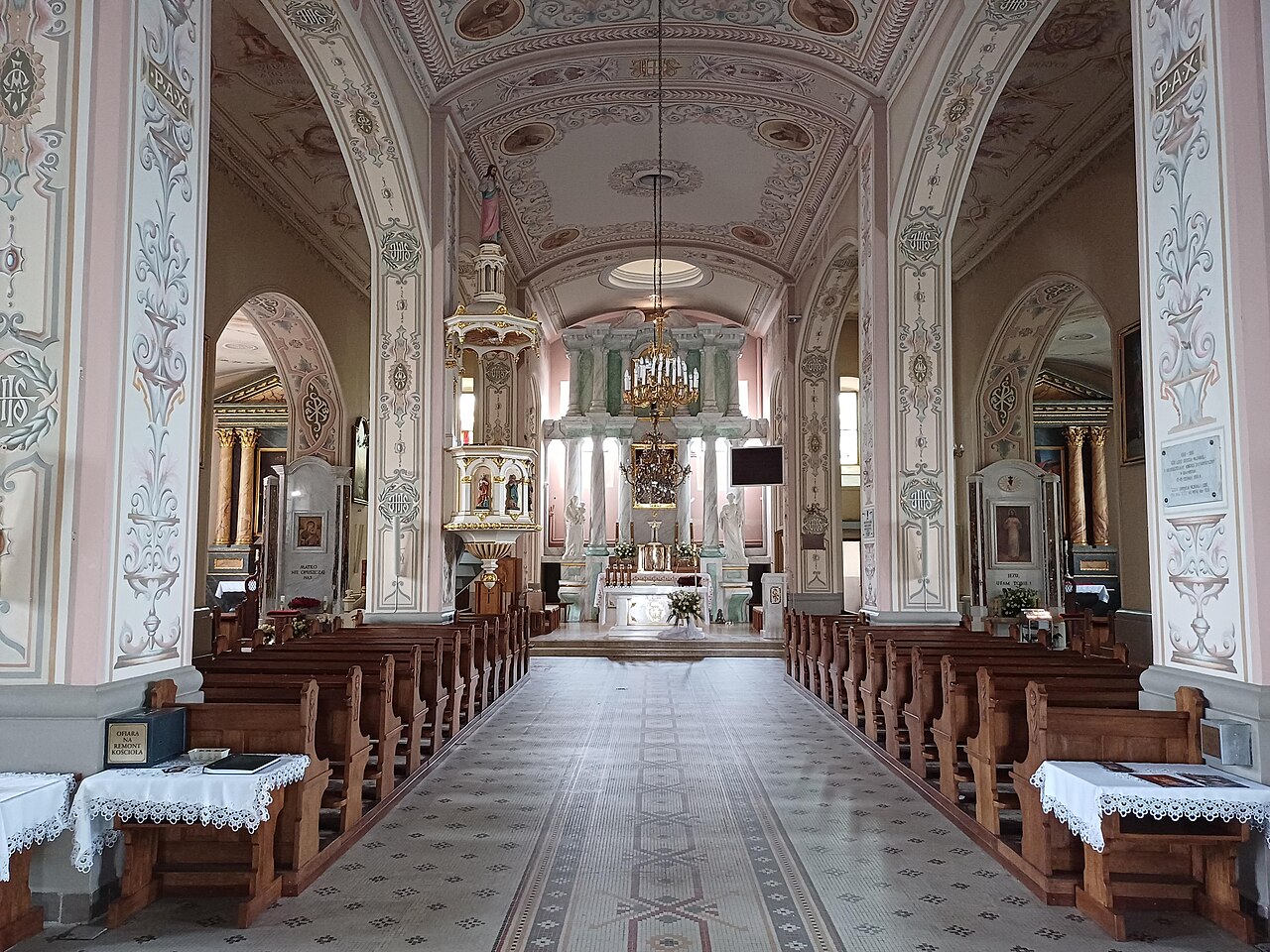 Interior of Saint Anthony of Padua Church in Sokółka