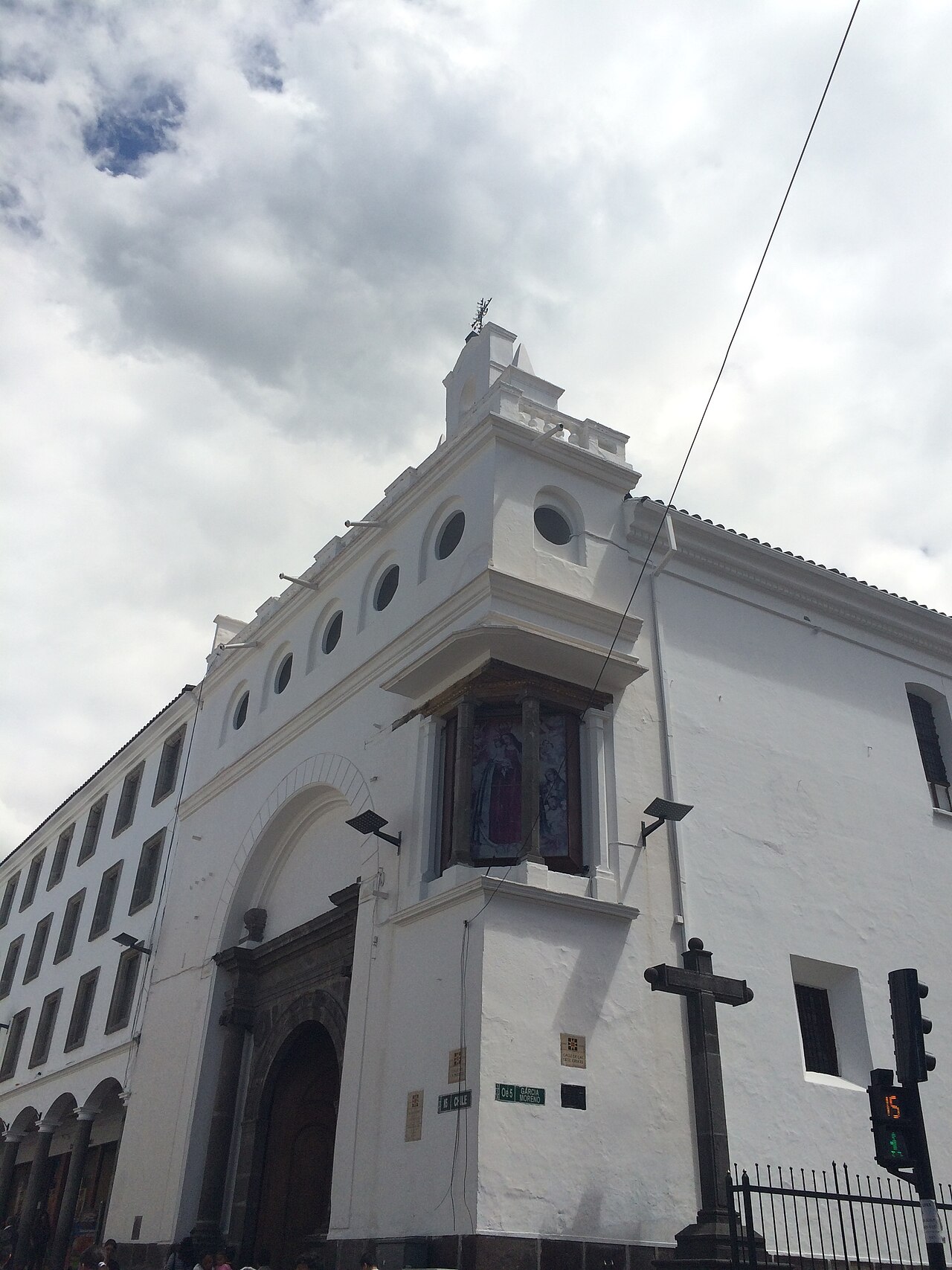 The exterior of the Church of the Immaculate Conception in Quito