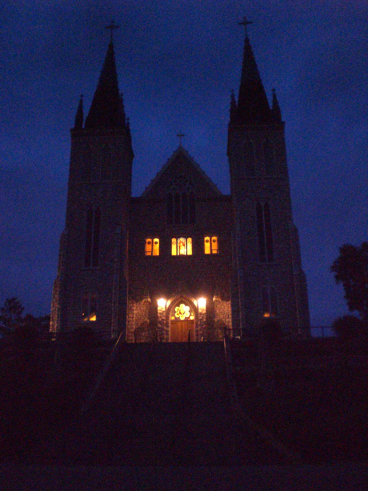 Martyrs’ Shrine in Midland at sundown