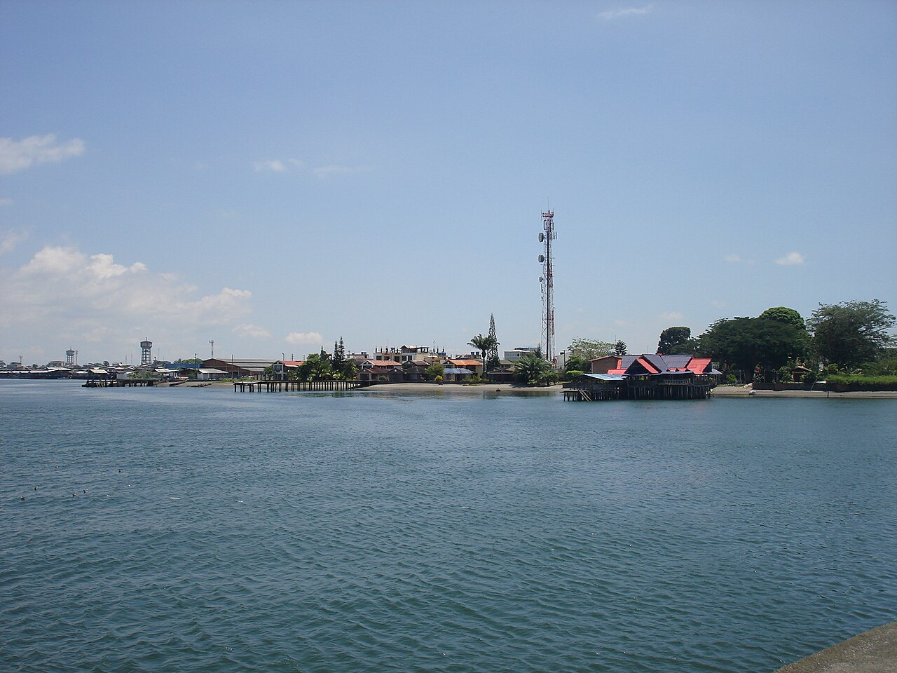 Panoramic view of La Viciosa island in Tumaco, Colombia