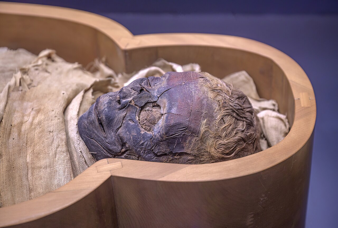 An ancient Egyptian mummy from Thebes in the Vatican Museums; comparative preservation context, not a Christian incorruptibility case