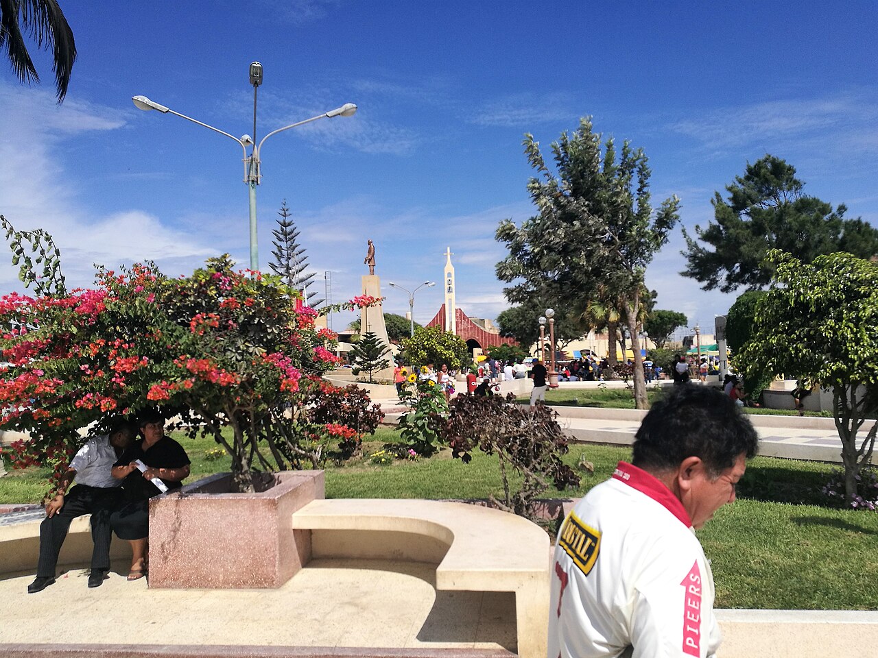 Eten’s Plaza de Armas with the Church of Santa María Magdalena beyond