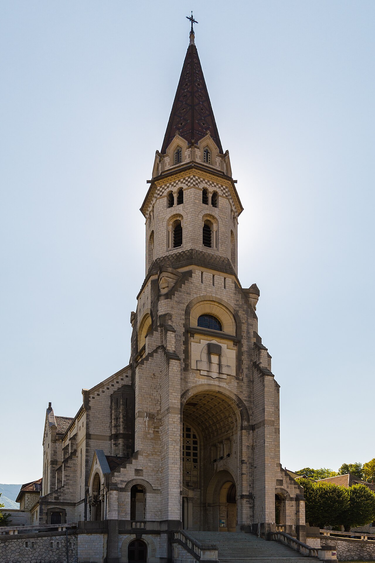 The west face of the Basilica of the Visitation in Annecy