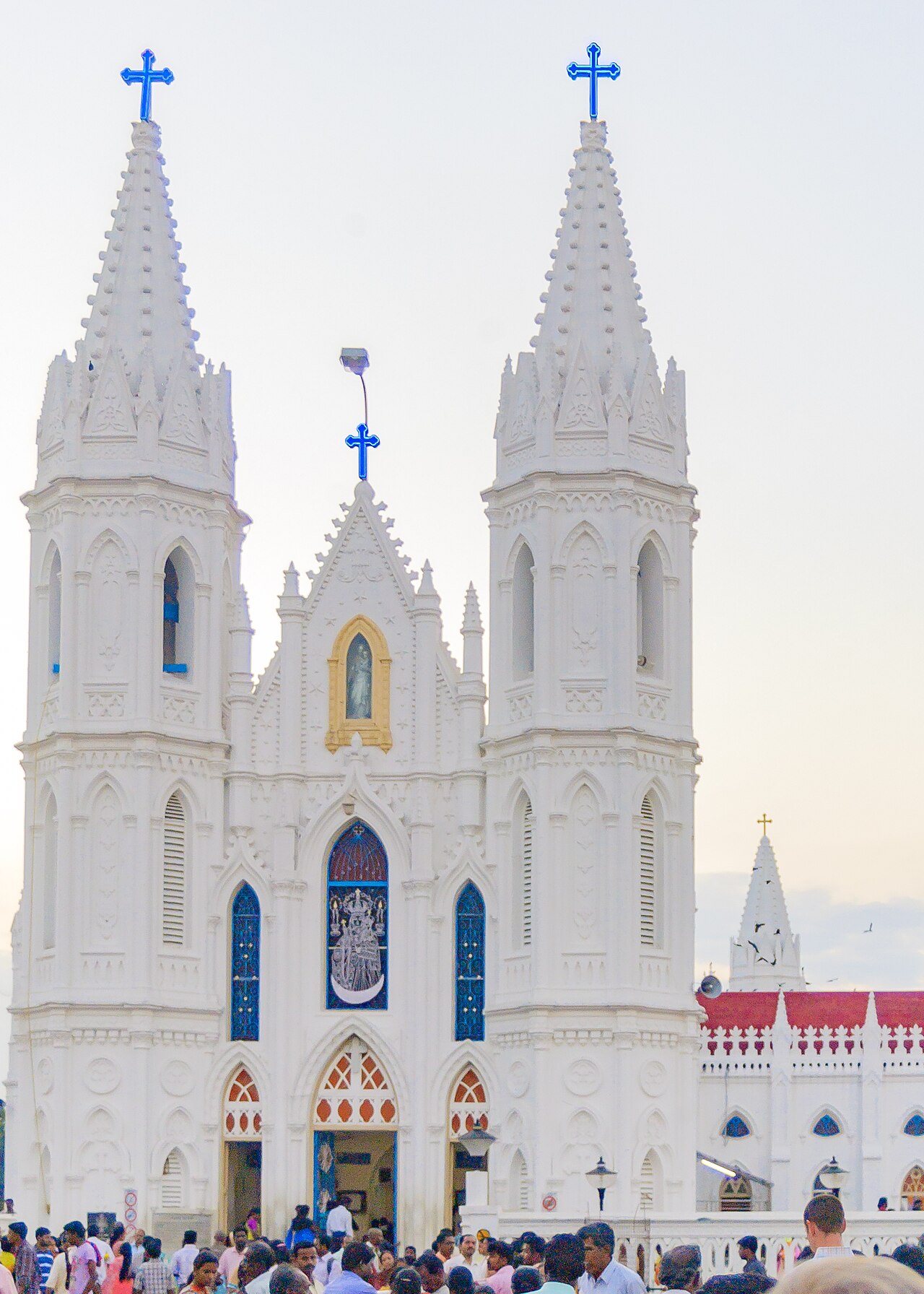 The entrance to the Basilica of Our Lady of Good Health at Velankanni
