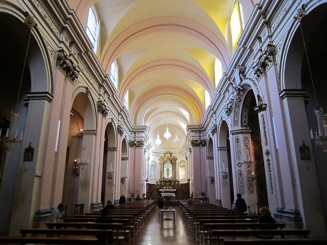 The interior of the Basilica of San Pellegrino Laziosi in Forlì