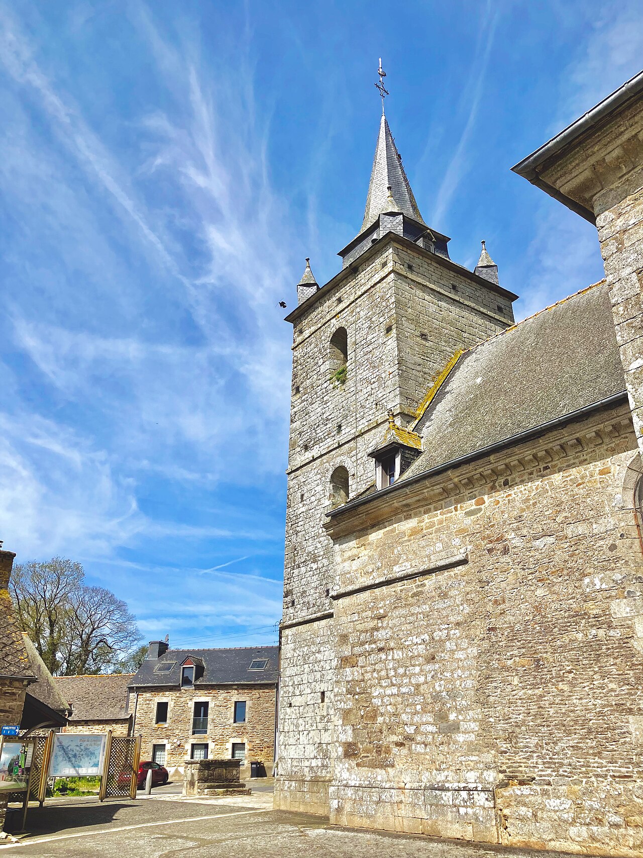 The bell tower of the Chapel of Notre-Dame de Toute Aide at Querrien