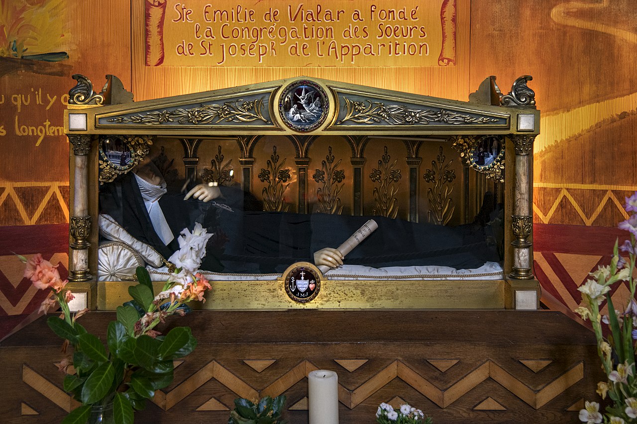 The reliquary identified as Émilie de Vialar's in Saint-Pierre, Gaillac