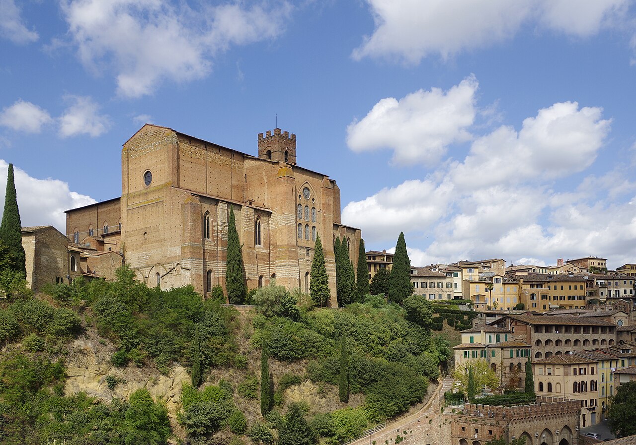 The Basilica of San Domenico in Siena seen from the south
