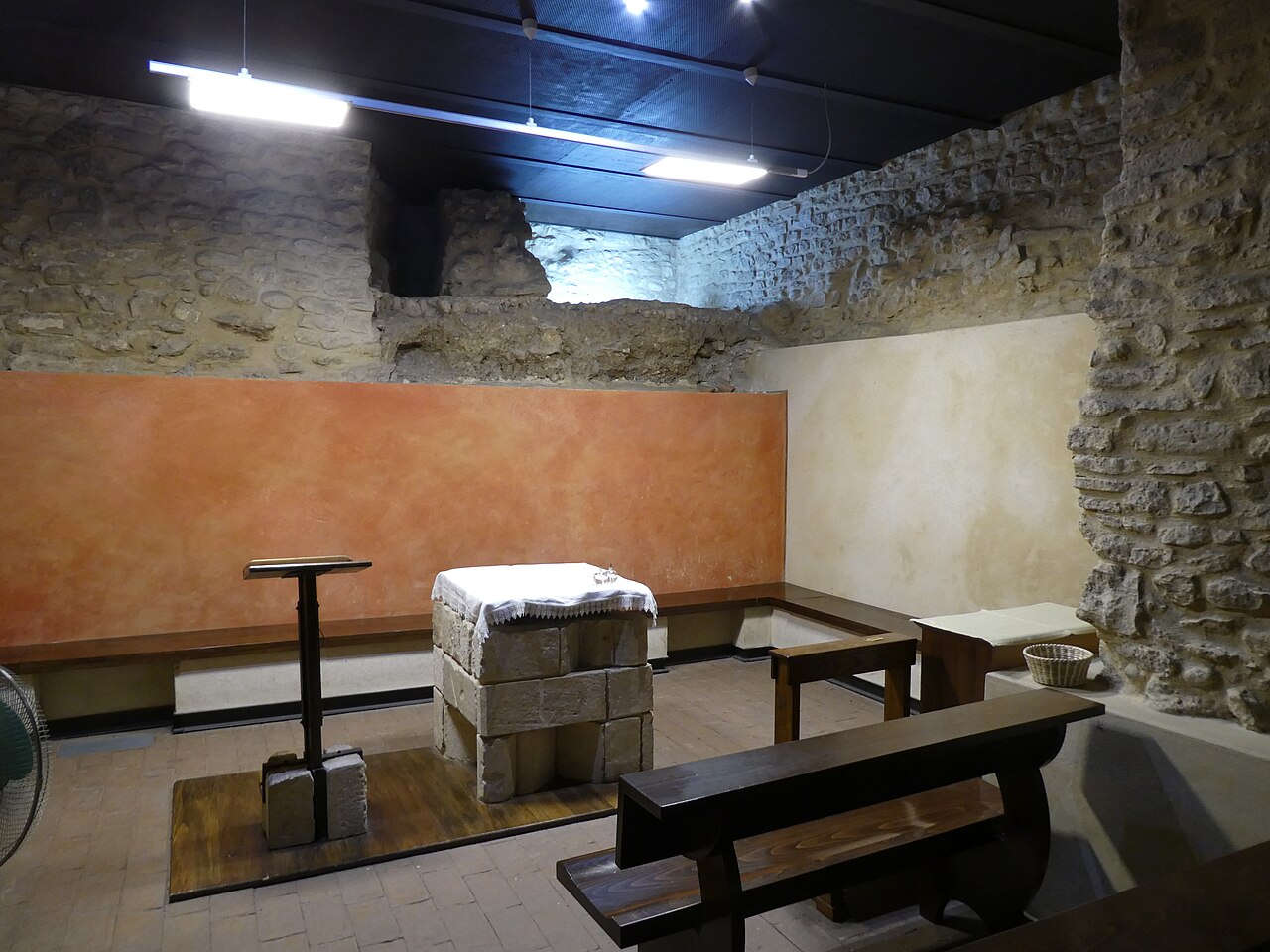 Archaeological remains of the earlier church beneath the San Francesco complex in Lanciano
