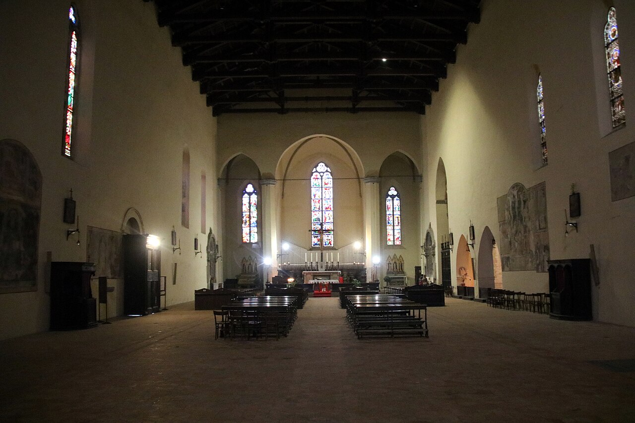The historic interior of San Domenico in Città di Castello