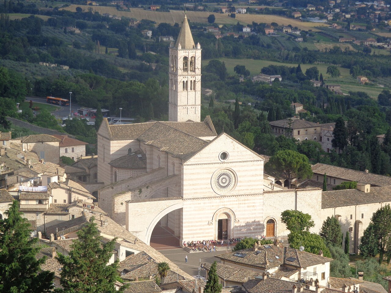 The Basilica of Santa Chiara in Assisi