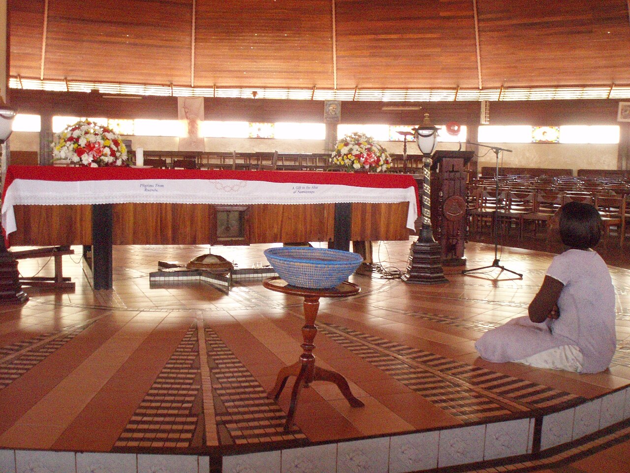 The altar at the Uganda Martyrs Shrine in Namugongo