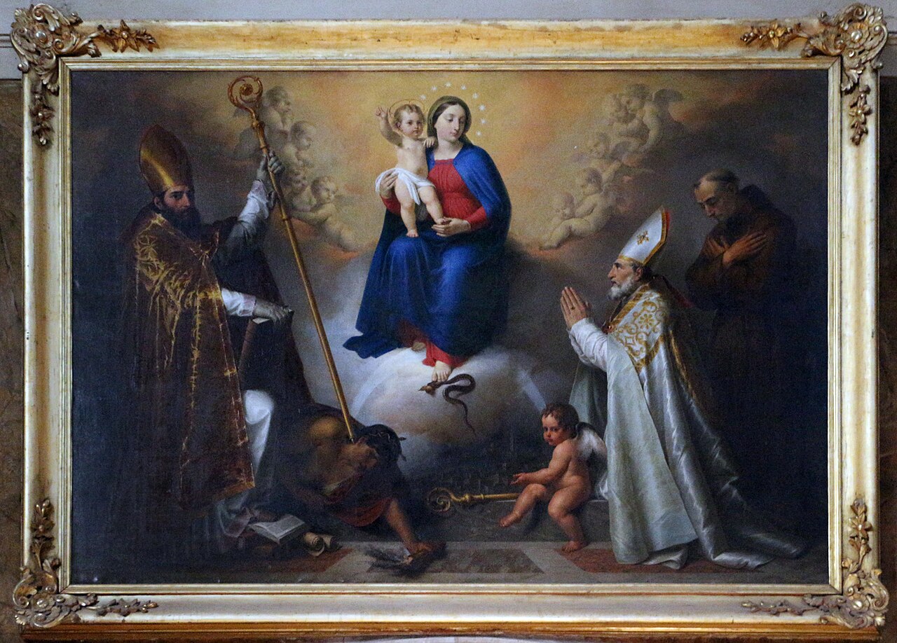 Filippo Bigioli’s nineteenth-century painting of the Madonna with Augustine, Severinus and Pacificus