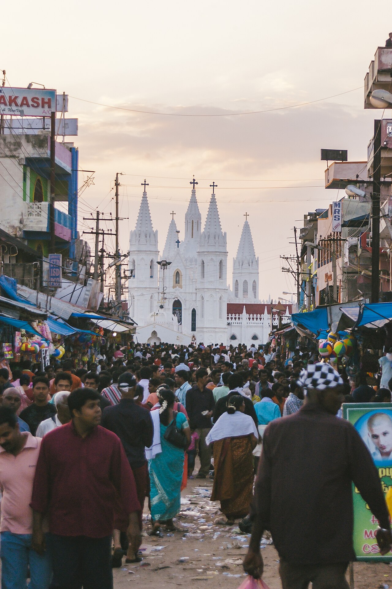 The Basilica of Our Lady of Good Health at Velankanni, Tamil Nadu