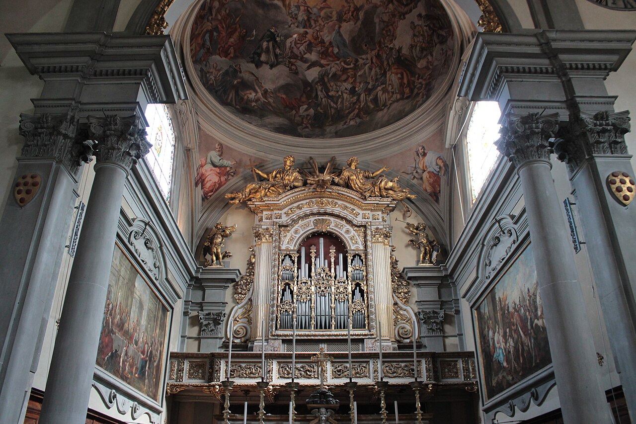 The historic interior of San Marco in Florence, associated with Antoninus