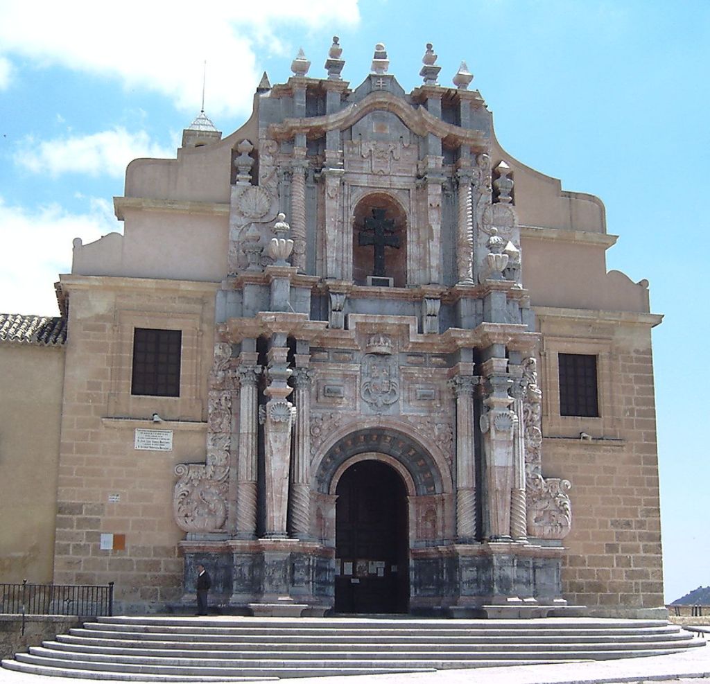 The Baroque façade of the Basilica–Sanctuary of the Vera Cruz in Caravaca de la Cruz