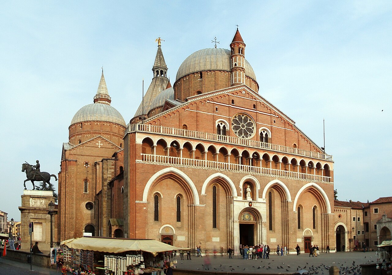 The facade and domes of the Basilica of Saint Anthony in Padua