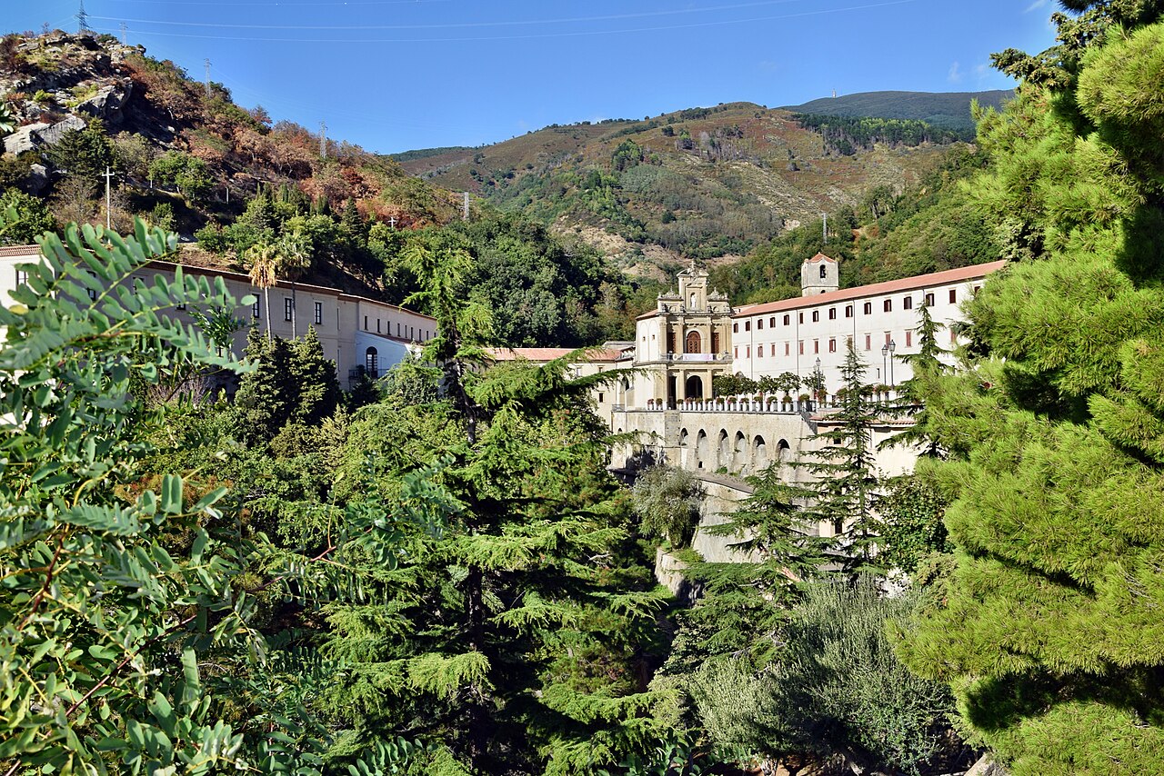 The historic monastery buildings and valley at the sanctuary of Saint Francis of Paola