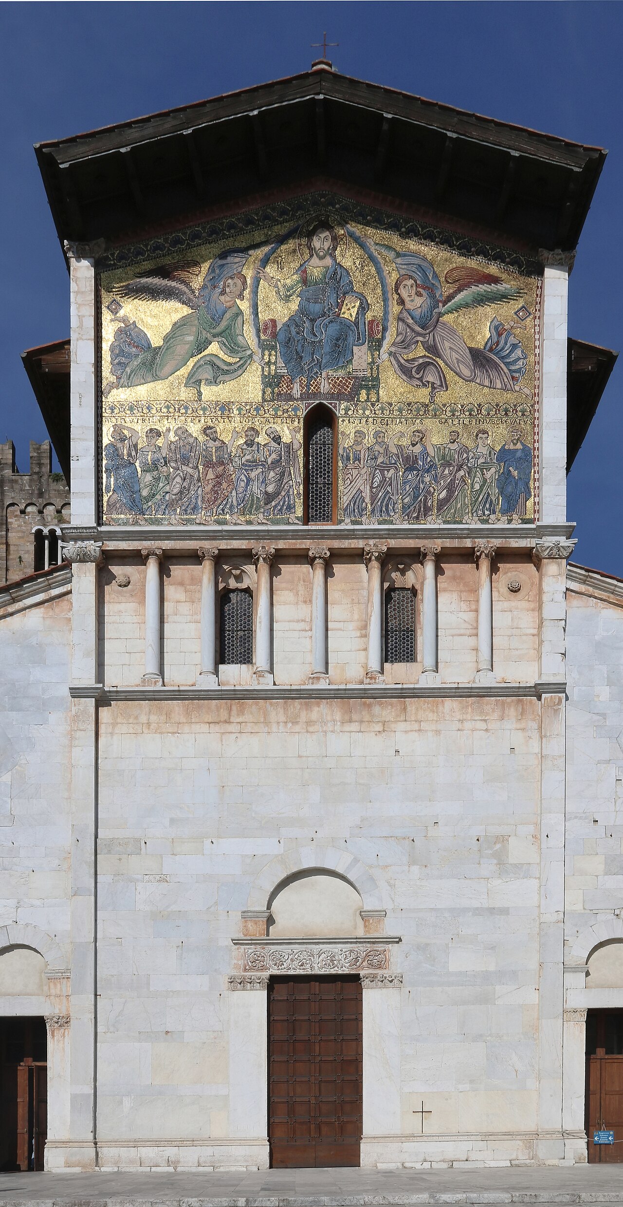The historic façade of San Frediano in Lucca