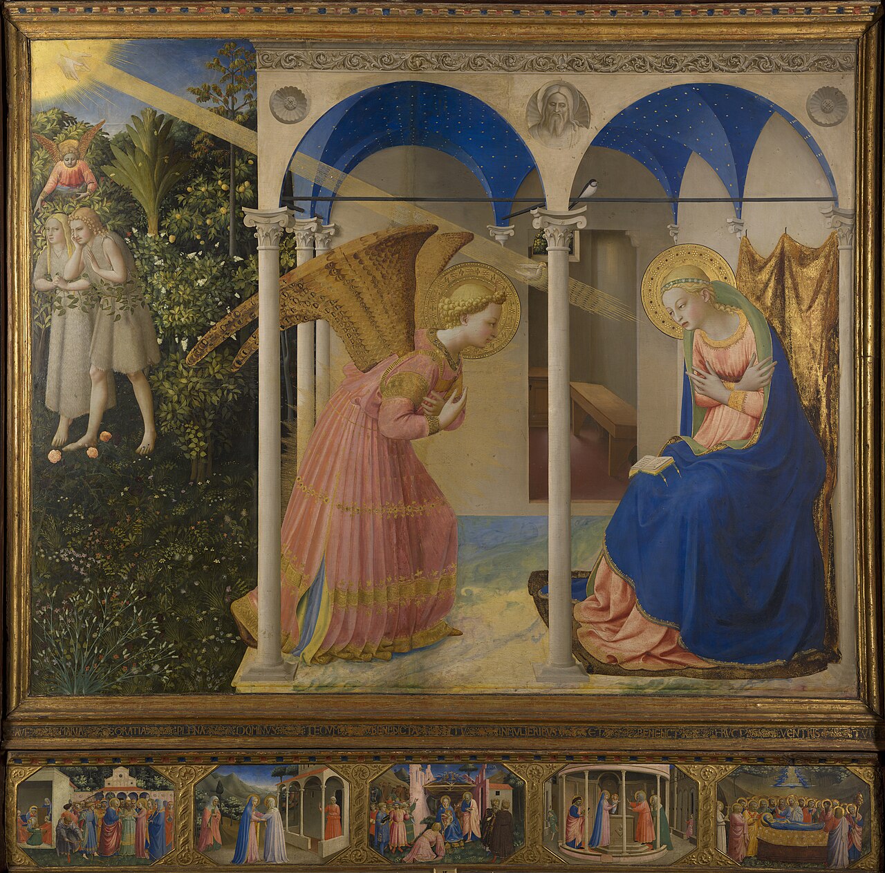 Fra Angelico’s Annunciation, a fifteenth-century devotional painting now in the Prado