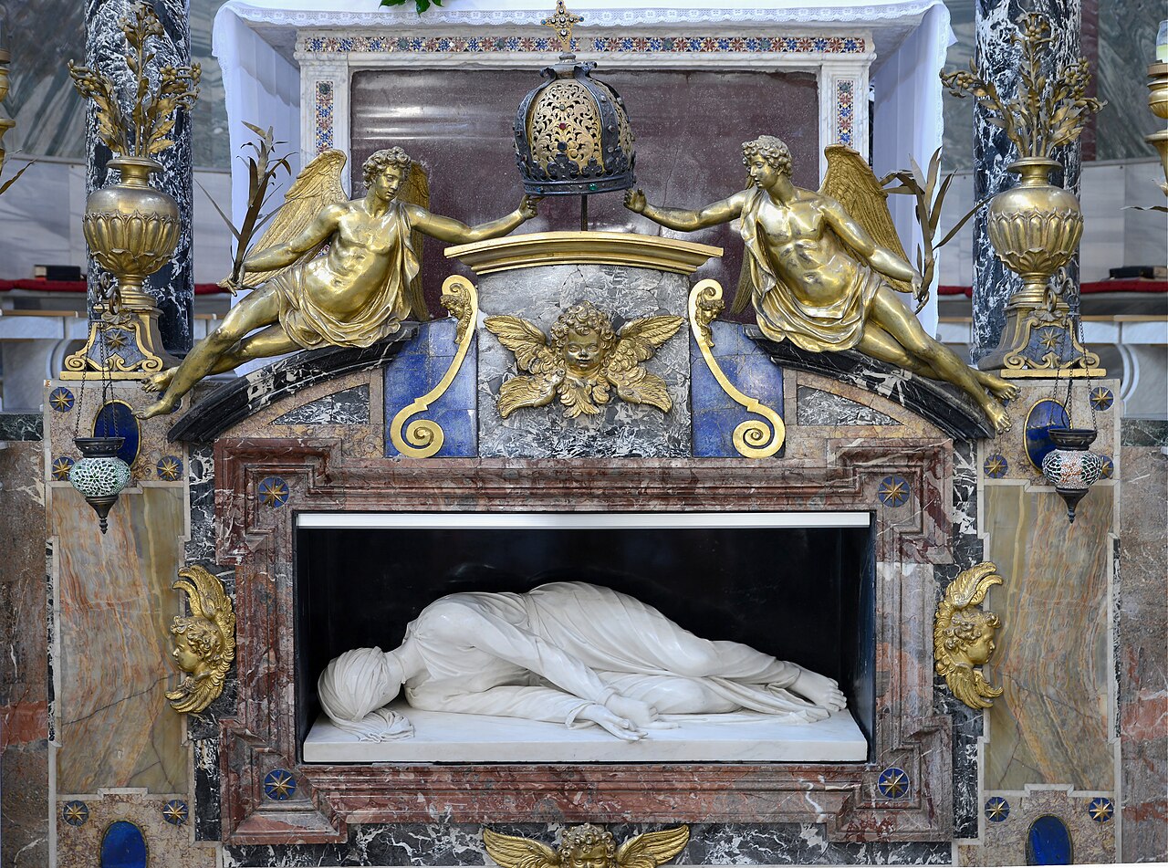 Stefano Maderno’s 1600 sculpture of Cecilia in Santa Cecilia in Trastevere